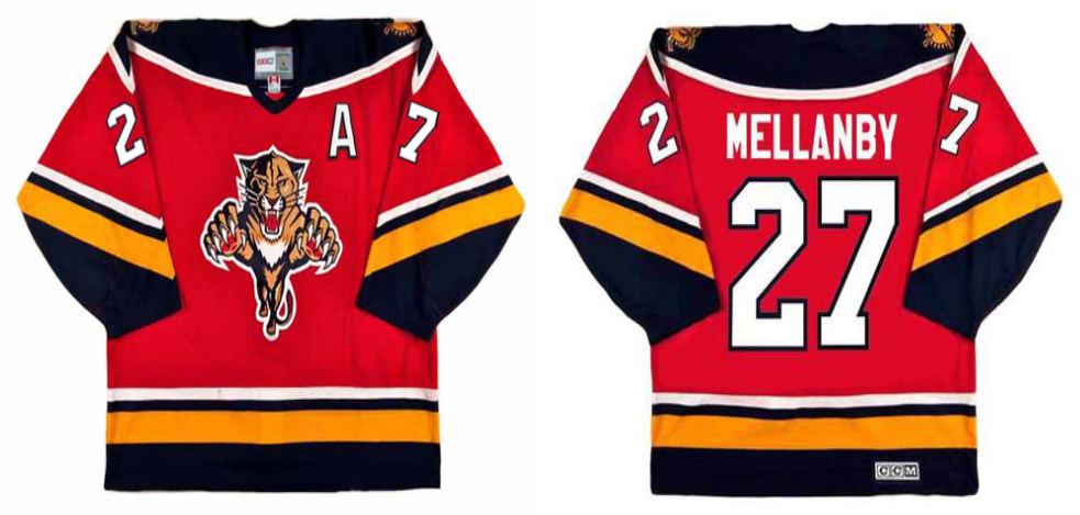 2019 Men Florida Panthers #27 Mellanby red CCM NHL jerseys